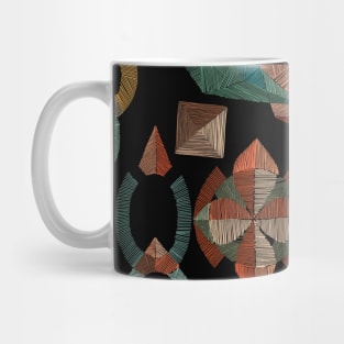 Seamless pattern illustration embroider geometry shape art Mug